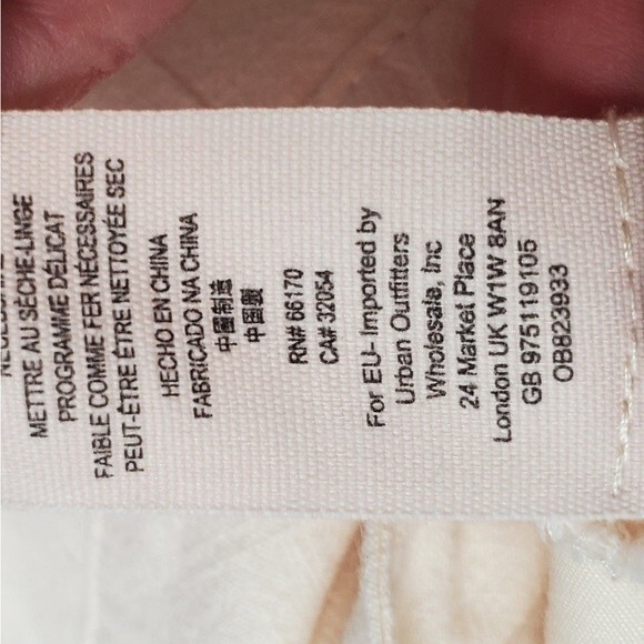 Free People Double Buckle Trouser Pants Ivory Cream Cotton Old Money Size 10 - Picture 9 of 10